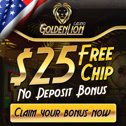 Golden Lion Casino $25 Free Money Spins No Deposit